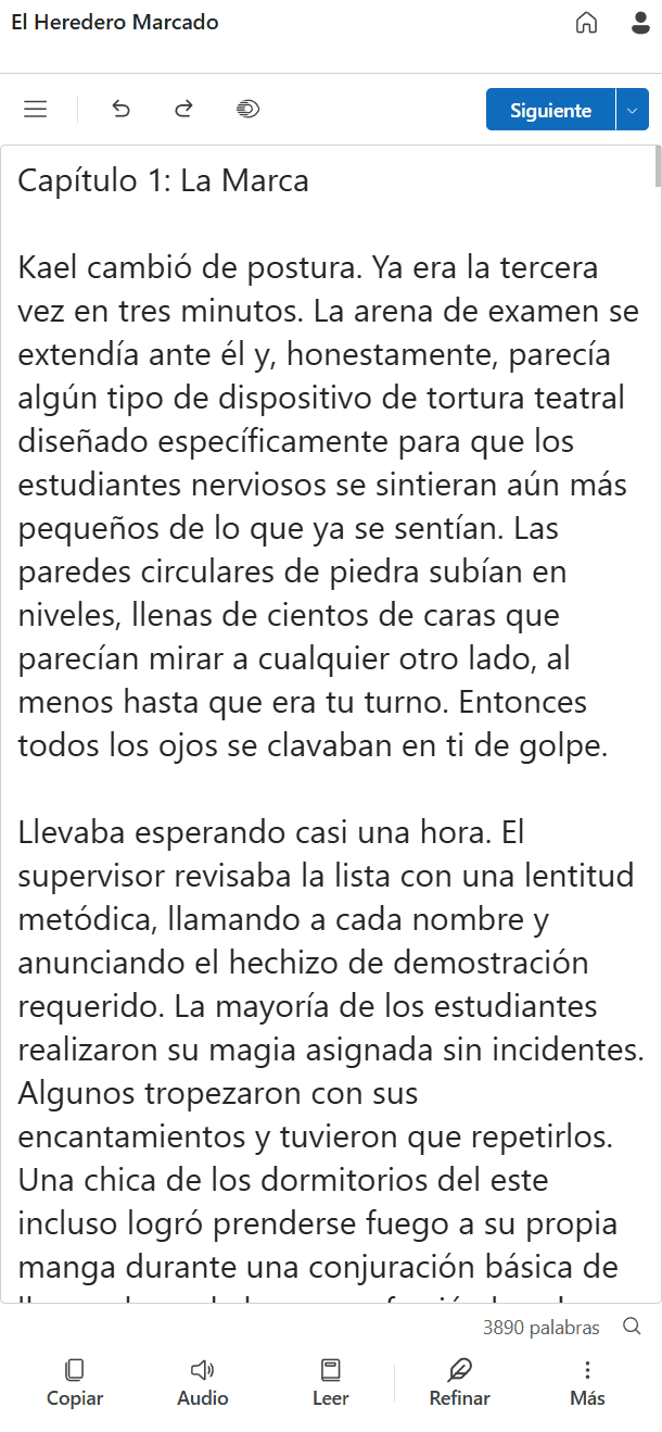 BooksWriter en móvil