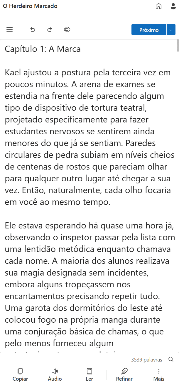 BooksWriter no celular